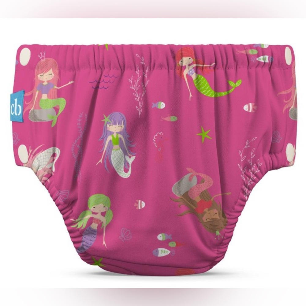NWT Charlie Banana szM Colorful Mermaid Zoe Kids Reusable Swim Diaper…